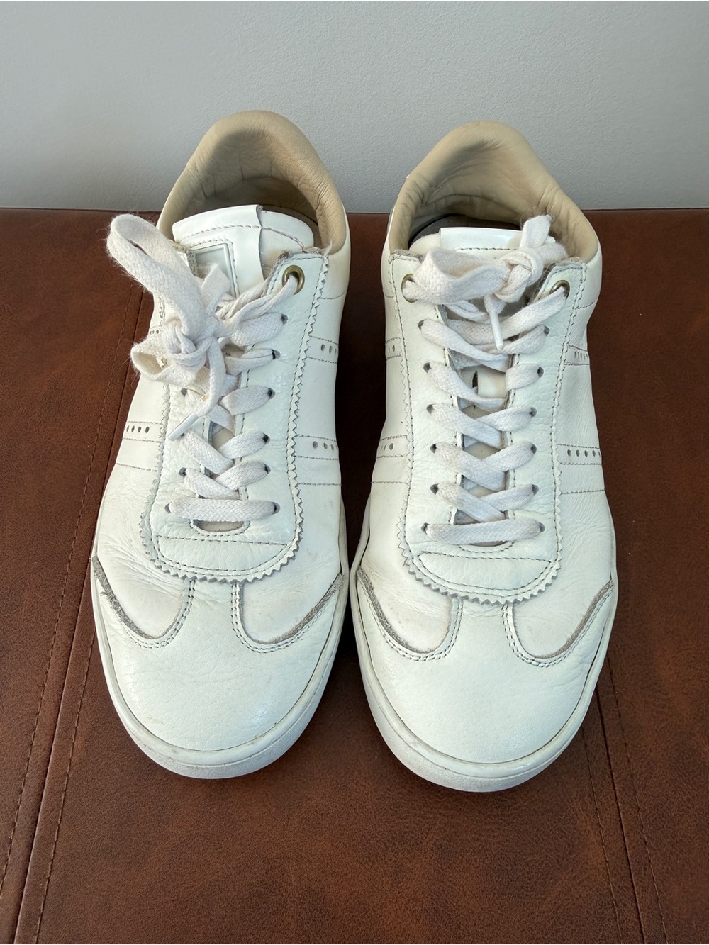 Rubi Rosa White Italian Leather Low Top Sneakers Made in Italy
